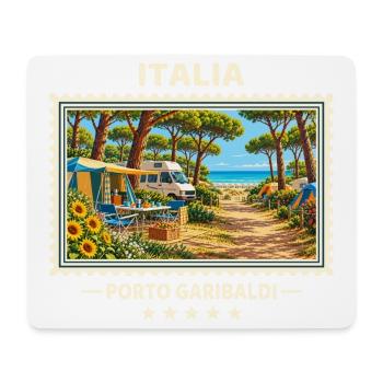 Italien Porto Garibaldi Camping Vintage Reisemarke - Mousepad (Querformat) - Weiß - Vorne