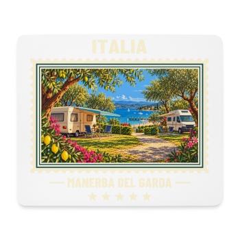 Italien Manerba del Garda Camping Vintage Marke - Mousepad (Querformat) - Weiß - Vorne
