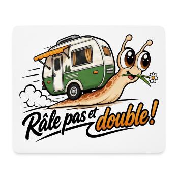 Wohnmobil-Humor-Aufkleber – Pas und doppeltes Beschwerden! - Mousepad (Querformat) - Weiß - Vorne