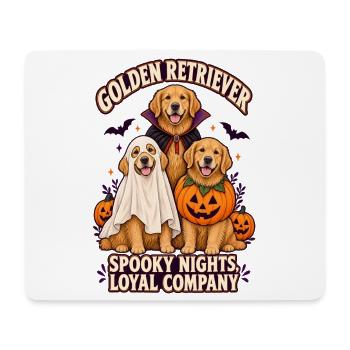 Spooky Nights Loyal Company – Golden Retriever Hund - Mousepad (Querformat) - Weiß - Vorne