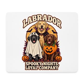 Spooky Nights Loyale Gesellschaft – Labrador Halloween - Mousepad (Querformat) - Weiß - Vorne