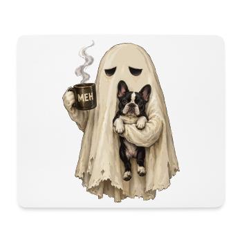  MEH Geist Mit Französischer Bulldogge Und - Mousepad (Querformat) - Weiß - Vorne