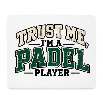 Trust Me I'm a Padel Player – Retro Design - Mousepad (Querformat) - Weiß - Vorne