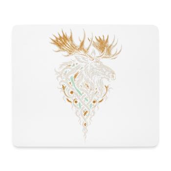 Der Schwertwal im Flechtwerk – Nordischer Orca - Mousepad (Querformat) - Weiß - Vorne