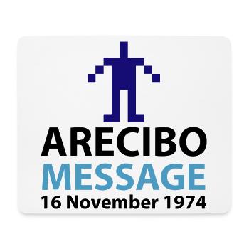 Pixel Avatar Nachricht Logo Arecibo - Mousepad (Querformat) - Weiß - Vorne