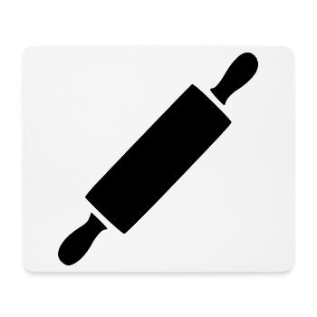 Nudelholz Rollholz Bäcker Geschenk backen  - Mousepad (Querformat) - Weiß - Vorne