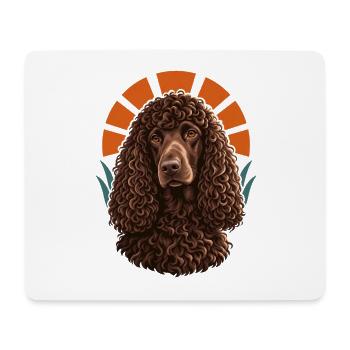 Irish Water Spaniel - Mousepad (Querformat) - Weiß - Vorne