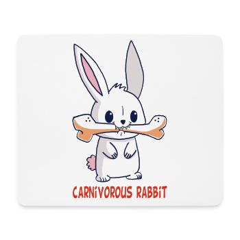 Das fleischfressende Kaninchen - Mousepad (Querformat) - Weiß - Vorne