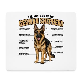 Familienhund Schäferhundbesitzer Gassi Schäferhund - Mousepad (Querformat) - Weiß - Vorne
