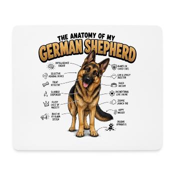 Deutscher Schäferhund Hundehalter T Schäferhund  - Mousepad (Querformat) - Weiß - Vorne