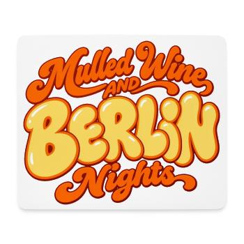 Glühwein und Berliner Nächte Winter Berlin - Mousepad (Querformat) - Weiß - Vorne