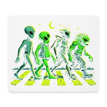 Alien Gang Neon Retro Science Fiction - Mousepad (Querformat) - Weiß - Vorne