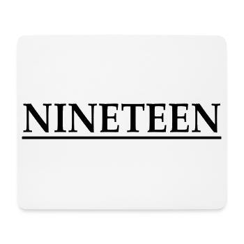 19. Geburtstag Geschenk Neunzehn - Mousepad (Querformat) - Weiß - Vorne