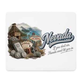 Nevada Retro Vintage Silver State Las Vegas Design - Mousepad (Querformat) - Weiß - Vorne