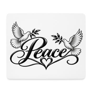 Friedenstauben Ornament - Mousepad (Querformat) - Weiß - Vorne
