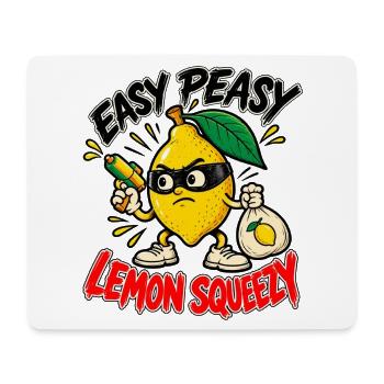 Easy Peasy Lemon Squeezy – Freche Zitrone - Mousepad (Querformat) - Weiß - Vorne
