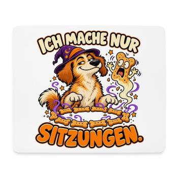Ich mache nur Sitzungen – Halloween Comic-Hund - Mousepad (Querformat) - Weiß - Vorne