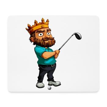 Könige Golf / Golfer King - Mousepad (Querformat) - Weiß - Vorne