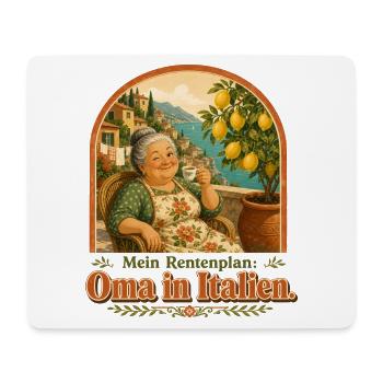 Oma in Italien Rentenplan - Mousepad (Querformat) - Weiß - Vorne