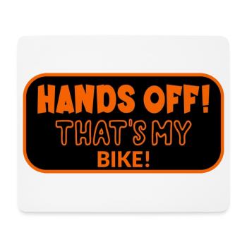 Hände weg von meinem Fahrrad - Mousepad (Querformat) - Weiß - Vorne