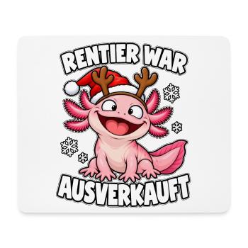 Rentier War Ausverkauft Axolotl - Mousepad (Querformat) - Weiß - Vorne