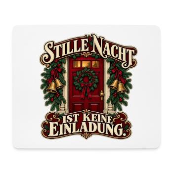 StilleNacht Türwarnung - Mousepad (Querformat) - Weiß - Vorne