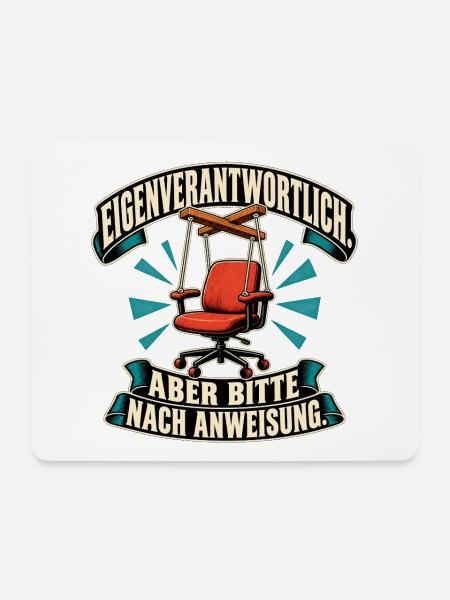 Eigenverantwortlich – aber Nachweisung - Mousepad (Querformat) - Weiß