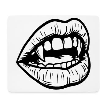Vampir Mund - Mousepad (Querformat) - Weiß - Vorne
