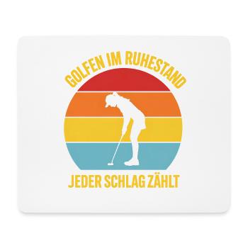 Golfen im Ruhestand Vintage - Mousepad (Querformat) - Weiß - Vorne