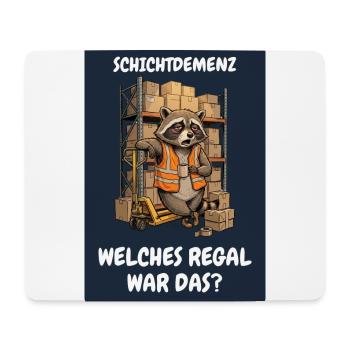 Schichtdemenz Lager – Welches Regal war das? - Mousepad (Querformat) - Weiß - Vorne