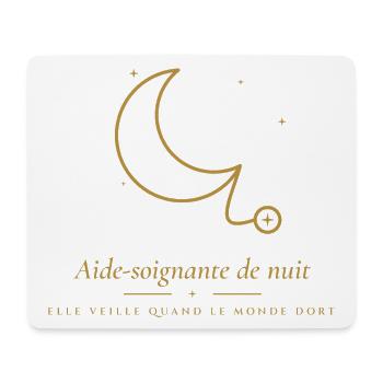 Nachtpflegeassistent – wache über die Welt - Mousepad (Querformat) - Weiß - Vorne