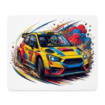 Rallye-, Sportwagen-, Rallye-Fan - Mousepad (Querformat) - Weiß - Vorne
