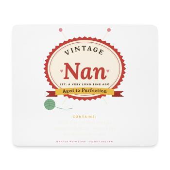 Vintage-Nan, perfekt gereift, lustiges Nan-Geschenk - Mousepad (Querformat) - Weiß - Vorne