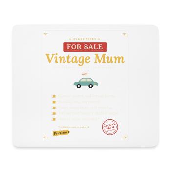 Vintage-Mama zum Verkauf lustiges Mama-Geschenk-T-Shirt - Mousepad (Querformat) - Weiß - Vorne