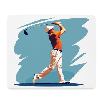 Golfspieler Grafik - Mousepad (Querformat) - Weiß - Vorne