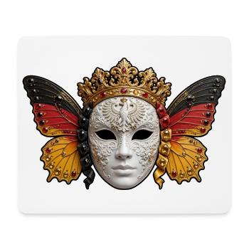 Königliche Masken-Schmetterlingskrone - Mousepad (Querformat) - Weiß - Vorne