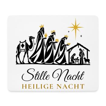 Stille Nacht Krippe Heilige Drei Könige christlich - Mousepad (Querformat) - Weiß - Vorne