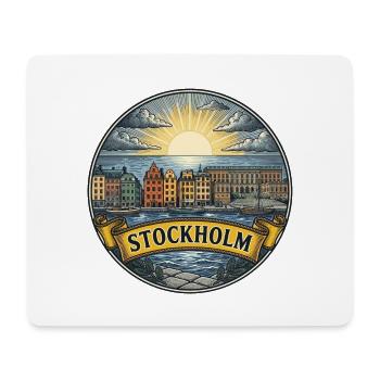 Stockholm, Schweden Reiseabzeichen Gamla Stan Geschenk - Mousepad (Querformat) - Weiß - Vorne