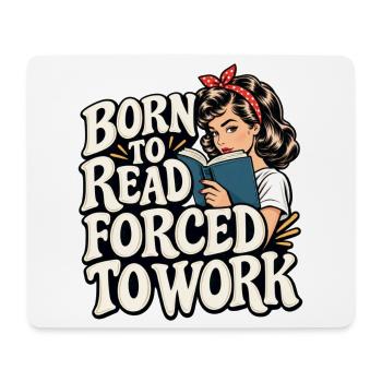 Bücherliebhaber Bücherwurm-Lesen ist mein Glücksort - Mousepad (Querformat) - Weiß - Vorne