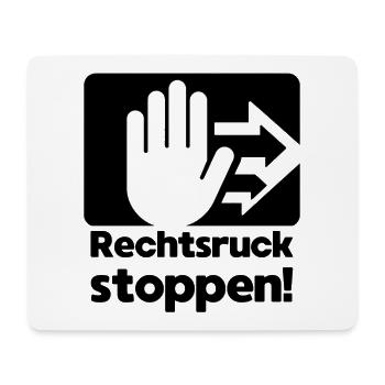 Den Rechtsruck stoppen!  - Mousepad (Querformat) - Weiß - Vorne