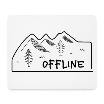 Offline in den Bergen – Wandern & Auszeit - Mousepad (Querformat) - Weiß - Vorne