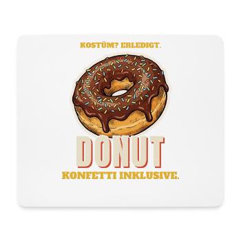 Kostüm erledigt: Donut mit Streuseln - Mousepad (Querformat) - Weiß - Vorne