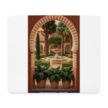 Andalusische Hofromantik - Mousepad (Querformat) - Weiß - Vorne
