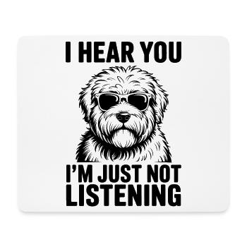 Old English Sheepdog Spruch Witz Bobtail Geschenk  - Mousepad (Querformat) - Weiß - Vorne