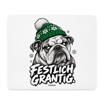 Grantige Weihnacht - Mousepad (Querformat) - Weiß - Vorne