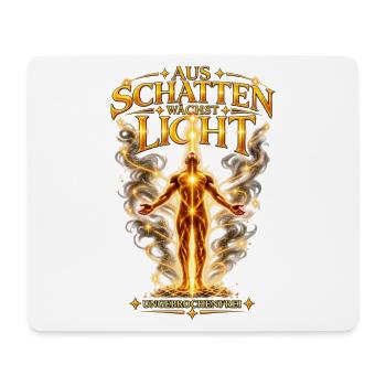 Aus Schatten wächst Licht – Ungebrochenfrei - Mousepad (Querformat) - Weiß - Vorne