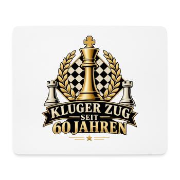 Kluger Zug seit 60 Jahren Schach Geburtstag - Mousepad (Querformat) - Weiß - Vorne