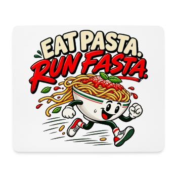 Pasta essen, schneller laufen - Mousepad (Querformat) - Weiß - Vorne
