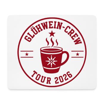 Glühwein Crew Tour 2026 - Mousepad (Querformat) - Weiß - Vorne