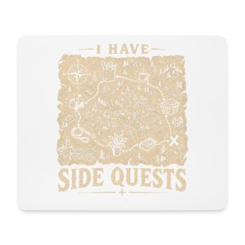 Ich habe täglich Nebenquests auf der Karte - Mousepad (Querformat) - Weiß - Vorne